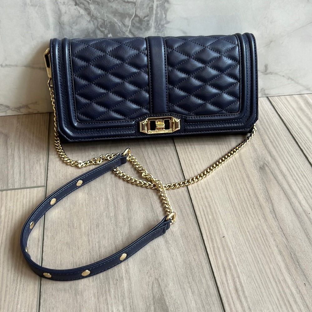 Navy Leather Rebecca Minkoff Like-New crossbody